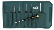 8pc ESD Safe Precision Slotted Screwdriver Set, .8-3.5mm, Wiha 27290