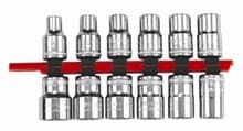 12pc 12 Point Metric Socket Set, 10mm-22mm, 1/2" Drive, Wiha 60393