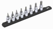 8pc 3/8" Drive Hex Inch Socket Set, 1/8-3/8", Wiha 71392