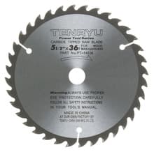Power Tool Saw Blade, 5-1/2" Dia, 36T, 0.063" Kerf, 5/8",1/2" Arbor, Tenryu PT-14036