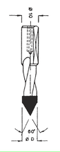 RH V-Point Drill, 4mm Dia, 77mm Length, 10mm Shank, Southeast Tool SEV7704RH