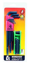 Ball Hex Key Set 10999 & GorillaGrip Fold-up Torx Set 12634, Bondhus 14128