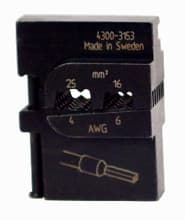 PortaCrimp Die Set for 6-4 AWG Wire Ferrules - Insulated & Non-Insulated, Wiha 43153