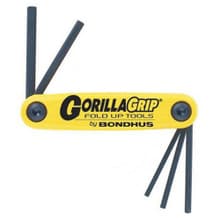 5pc Hex Fold-up Tool Set, 3/16"-3/8", Bondhus 12585