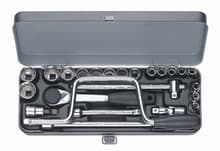 24pc 3/8" Drive 12 Point Metric Socket Set, Wiha 60292