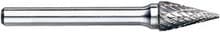 Carbide Miniature Bur, Cone Shape, 1/8 Dia, 7/16 Cut Length, 1/8 Shank, Triumph 071476
