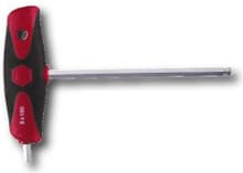 Soft Grip Dual Drive T-Handle Ball Hex 6mm, Chrome Finsh, Wiha 54062