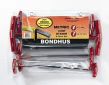 8pc Hex T-Handle Set, 9" Length 2-10mm, Bondhus 15387