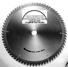 Thin Kerf Saw Blade, 8.25" Dia, 60T, .08 Kerf, 5/8 Arbor, World's Best 37444